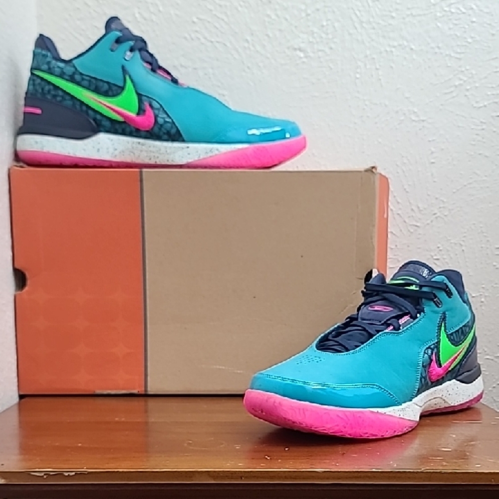 Nike Zoom LeBron NXXT Gen AMPD South Beach Mens Sneakers FJ1566-300 Size 13